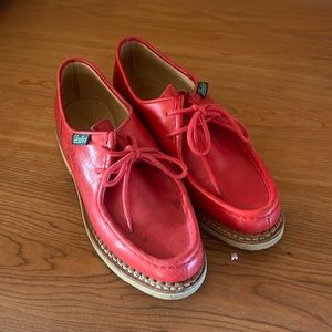 Paraboot lightly worn red leather loafer